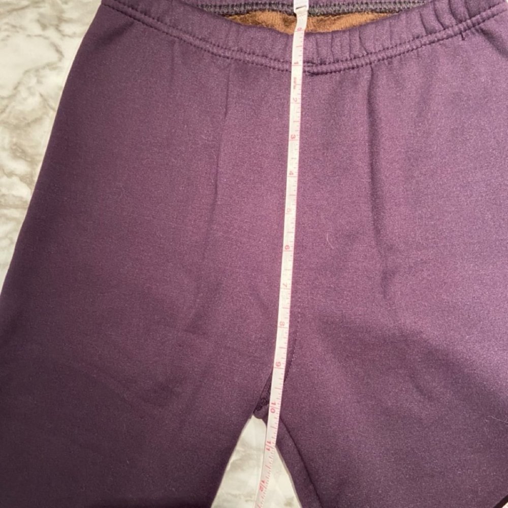 🎀 3 for $25 Cozy Casual Plum Furry Lined Leggings for Girls Size L EUC - Picture 5 of 11